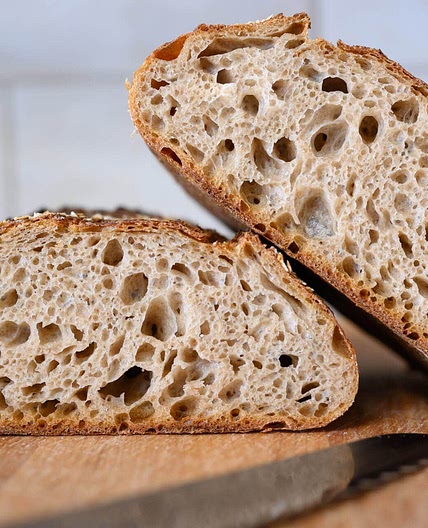 Spelt, Rye, and Whole Wheat Sourdough Bread