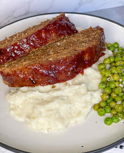 Delicious and moist Meatloaf for dinner 