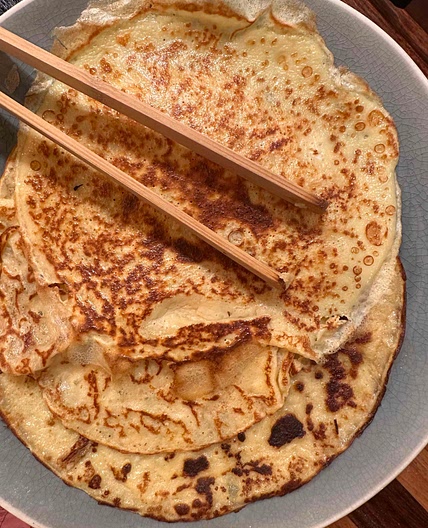 Thin pancakes