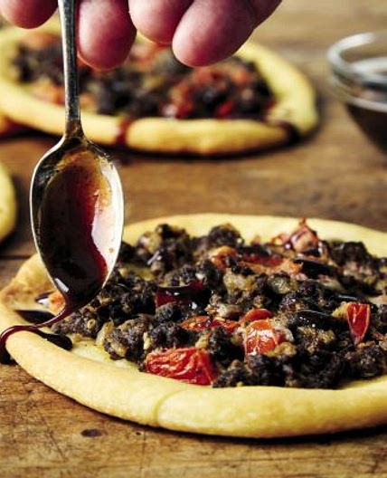 Lebanese Flatbreads with Spiced Beef, Tomatoes and Tahini