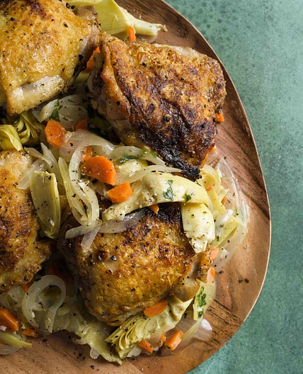 Chicken w/ Artichokes & Lemon