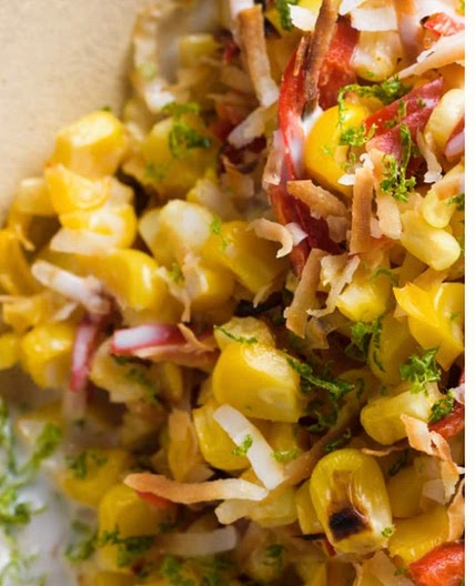 Charred Corn w/ Coconut, Lime & Chilies