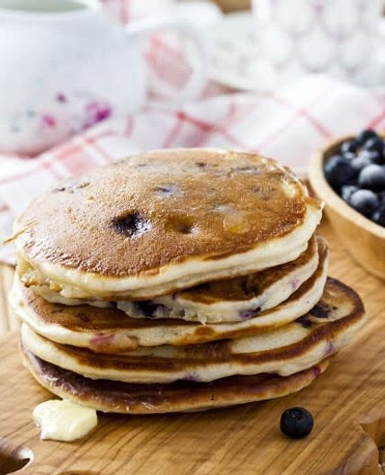 Blueberry Protein Pancakes