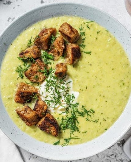 Courgette Preisoep Met Verse Dille