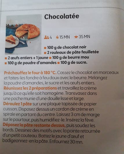 Galette chocolatée