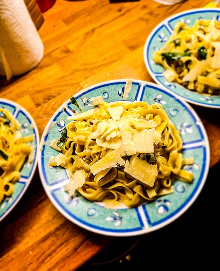 Creamy Spinach Mushroom Pasta 