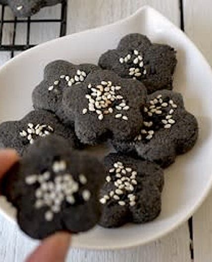 Black Sesame Butter Cookies