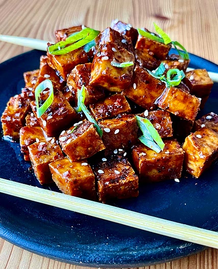 Spicy Crunchy Oven  Tofu 