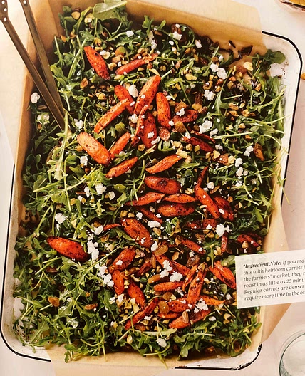 Moroccan Roasted Carrot, Arugula & Wild Rice Salad