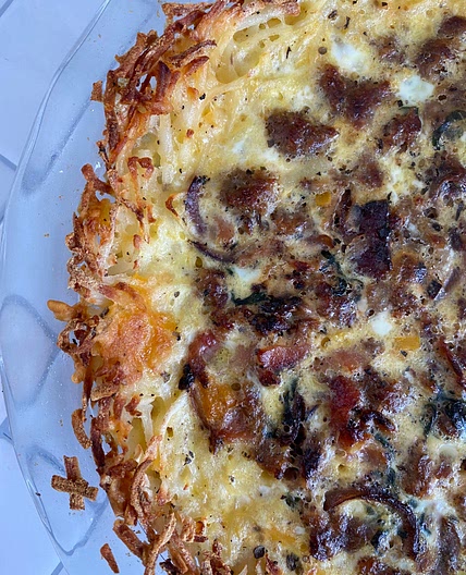 WIC Approved Hashbrown Greek Yogurt Quiche