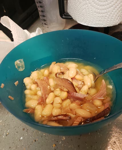 Easy, Delicious Slow Cooker Brown Sugar Ham and Beans
