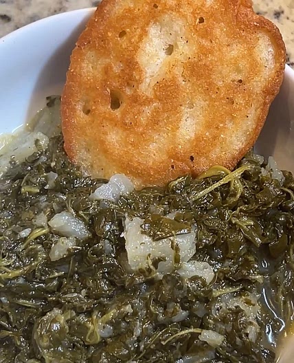 Turnip Greens with the Turnip Root