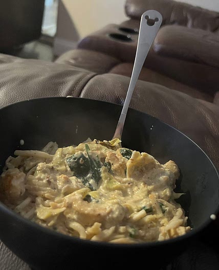 Spinach and Artichoke Chicken "Pasta"