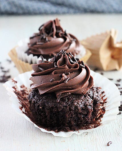 Two Chocolate Cupcakes