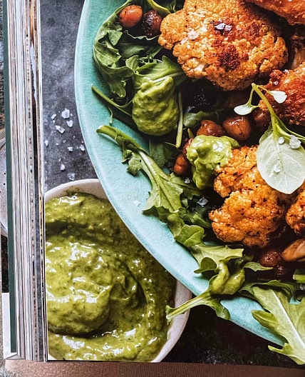 Greek Avocado Cilantro & Basil Sauce - the Defined Dish cookbook