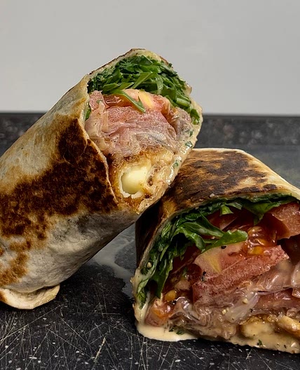 Fried mozzarella wrap