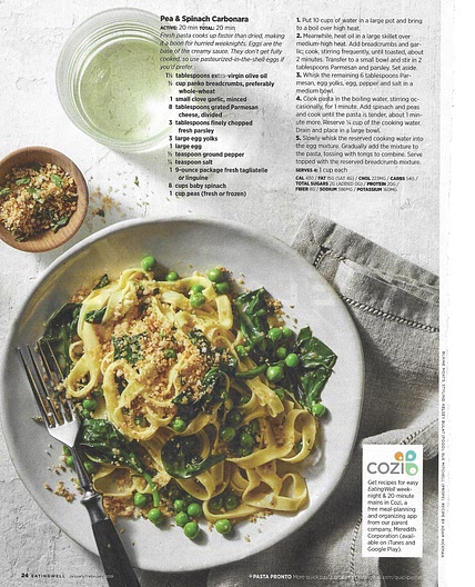 Pea & Spinach Carbonara
