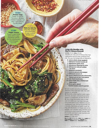 Life-Long Noodles with Beef & Chinese Broccoli
