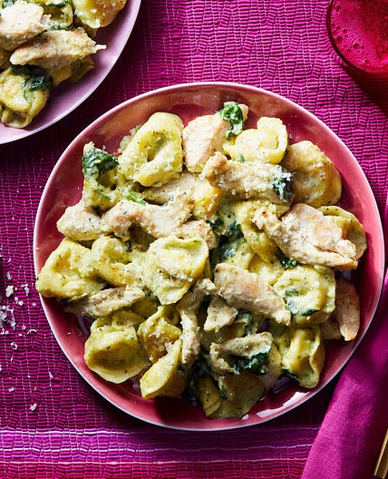Pesto Chicken Tortelloni Alfredo