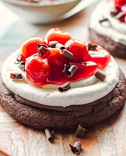 Crumbl-inspired Chocolate Cherry Cheesecake Cookies