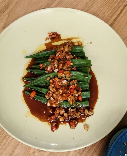 Chinese Okra with Garlic Chili Sauce