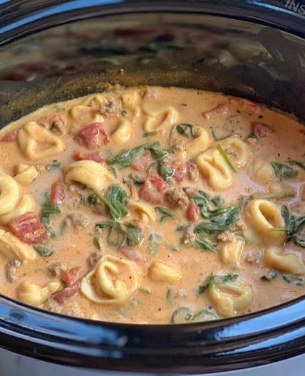 Crockpot Tortellini & Sausage Soup