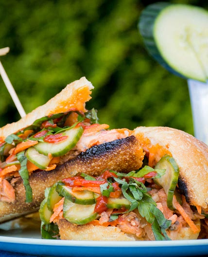Salmon Bahn Mi Sandwich