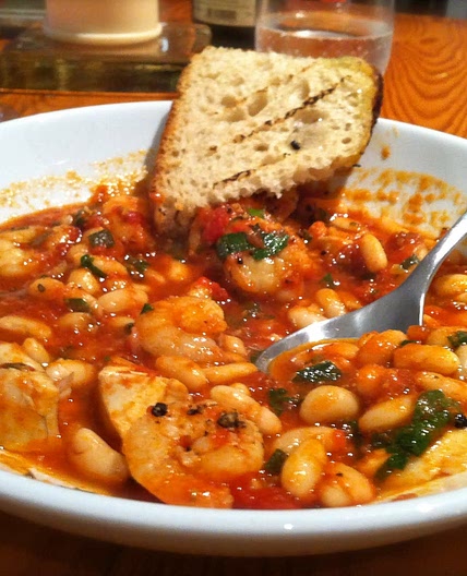 Cannellini and squid stew