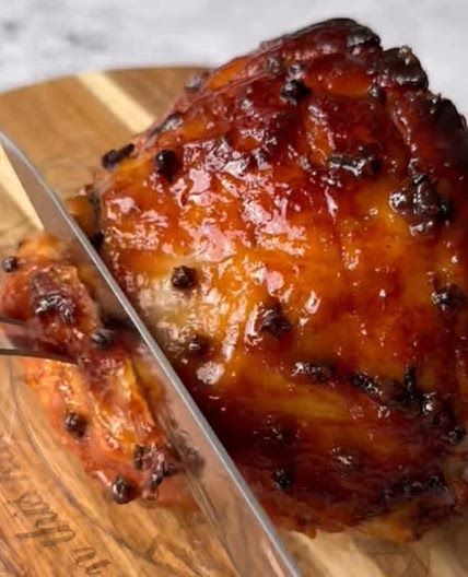 Slow Cooker Honey & Mustard Glazed Ham