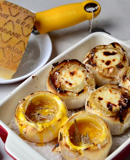 Cipolla Farcita con Grana Padano e tartufo nero