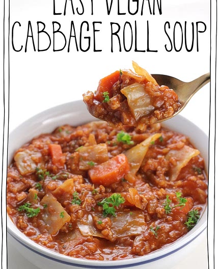 Easy Vegan Cabbage Roll Soup