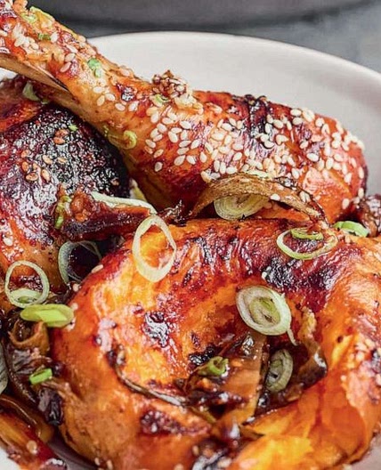 Chef Jamie Oliver miso roast chicken recipe
