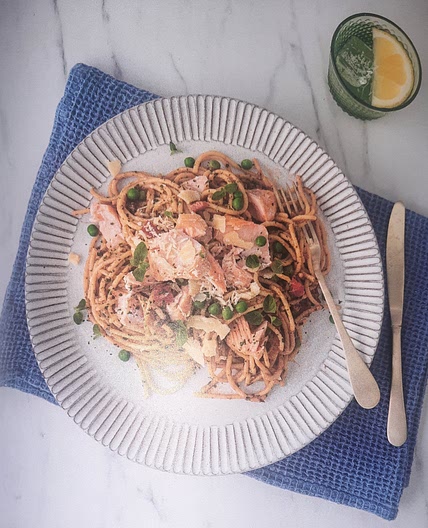 salmon spaghetti