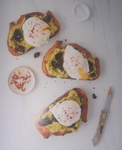 Black pudding avocado toast