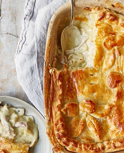 Chicken,  Leak,  & Cider Pie