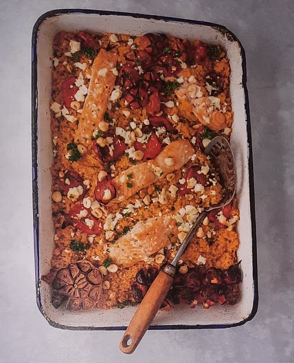 Bulgar wheat salmon