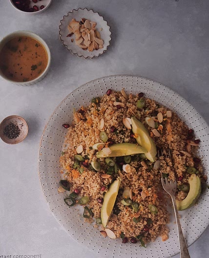 Citrus quinoa avocado salad