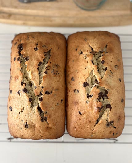 Cream Cheese Chocolate Chip Banana Bread