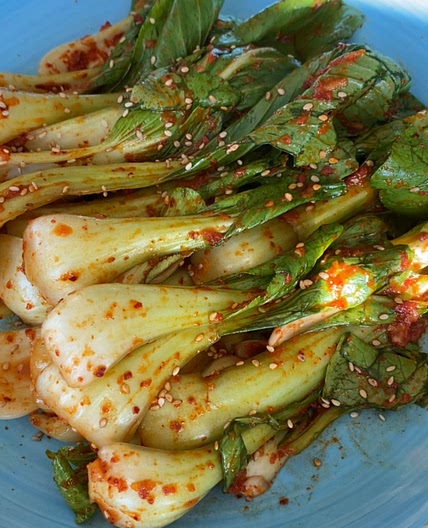 Bok Choy kimchi salad 