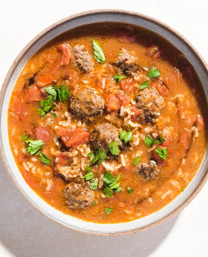 Syrian Style Meatball Soup 