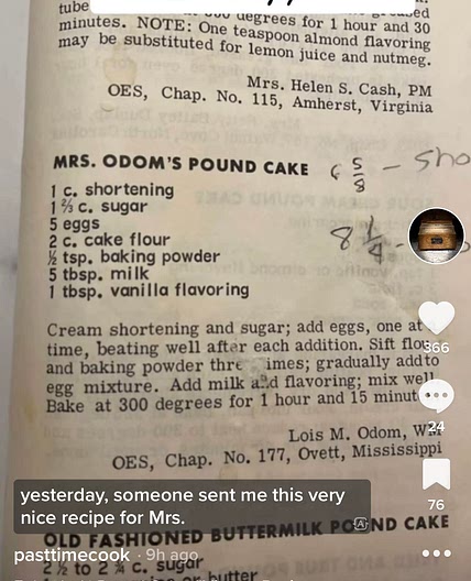 Mrs. Odoms Pound cake