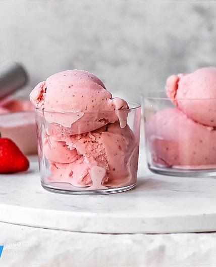 High protein strawberry ice cream