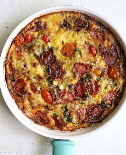 Tomato Kale Gruyere Frittata