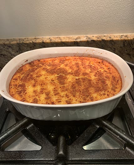 Baked pineapple dessert