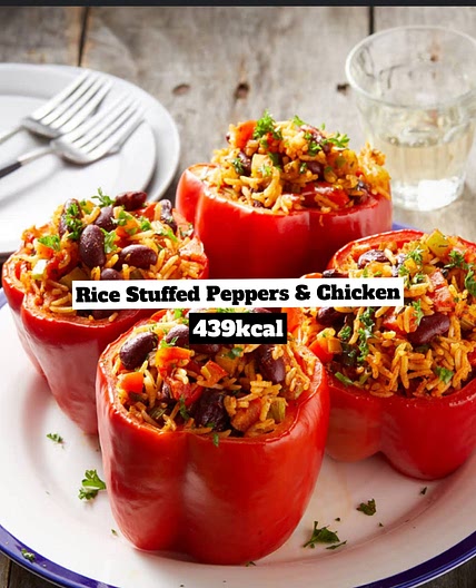 Rice Stuffed Peppers & Chicken 