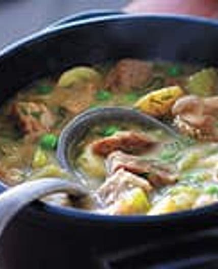 Braised Pork, Potatoes and Beans in White Wine Sauce | Canadian Living