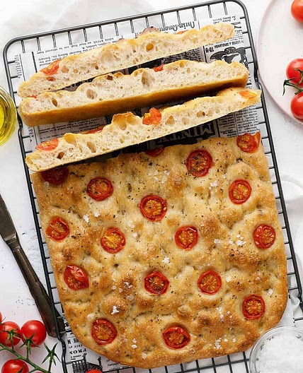 Focaccia sin amasado