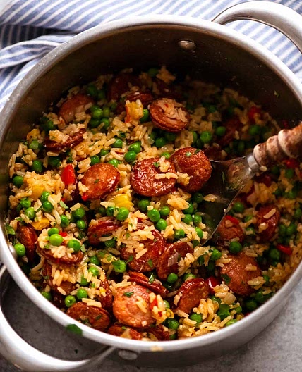 Rice and sausage