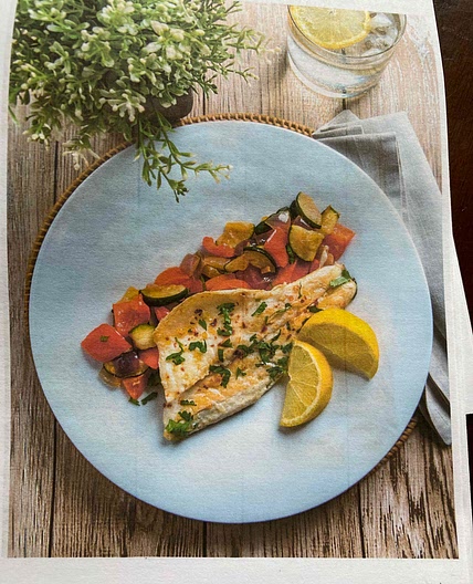 PAN-FRIED SEA BASS WITH  GARLIC AND CHILLI