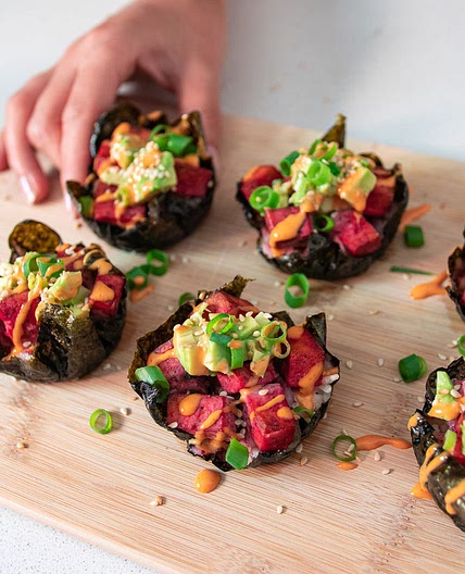 VIRAL SPICY SALMON TOFU SUSHI MUFFINS